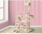 BEASTIE Cat Tree Scratching Post Scratcher Tower Condo House Furniture Wood 140cm