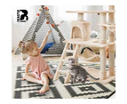 BEASTIE Cat Tree Scratching Post Scratcher Tower Condo House Furniture Wood 140cm