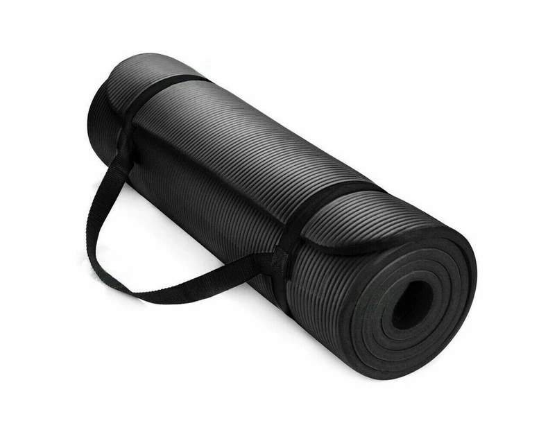 Thick Yoga Mat Pad 10/15/20MM NBR Nonslip Exercise Fitness Pilate Gym  Durable AU [Colour: Black] [Thickness: 15mm]