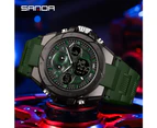 Skull Quartz Watch for Men SANDA Fashion Luminous Men's Skeleton Creative Watches New Product Digital Sports Weaterproof Clock