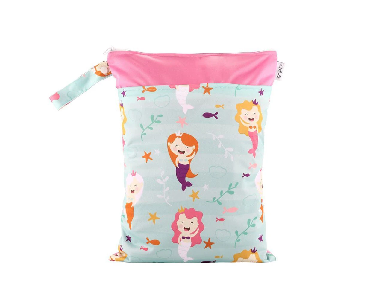 Waterproof Double Zip Wet Bag Mermaid 30x40cm - Medium