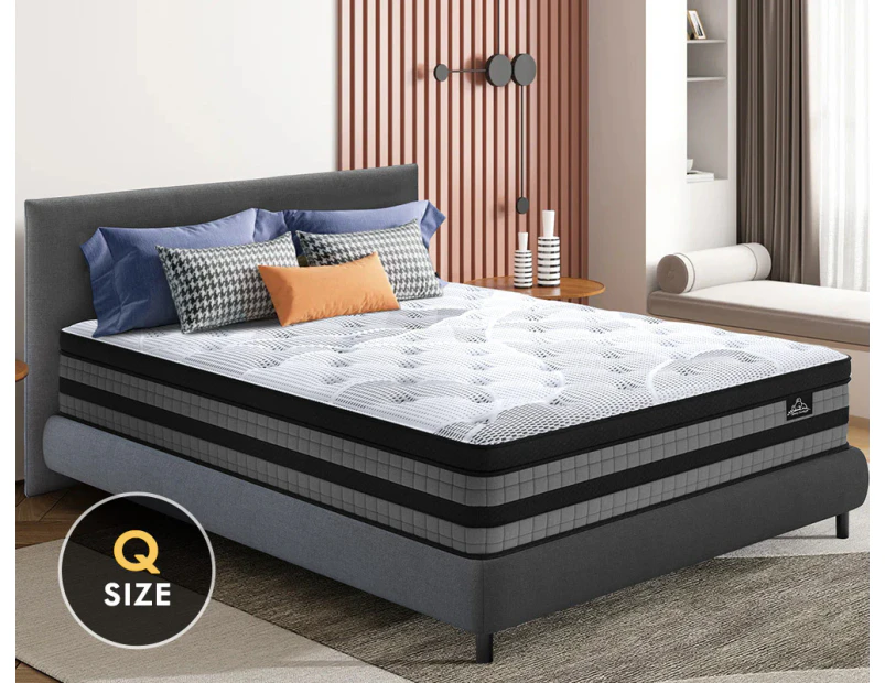 STARRY EUCALYPT Queen Size Mattress Pocket Spring Latex Euro Top 36cm 7 zone