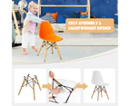 Giantex 5PCS Kids Modern Table & Chairs Set Colorful Table Set w/Armless Chairs Learning Activity Play Set Gift