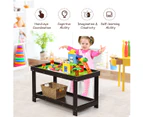 Giantex Kids Activity Wood Table Children Building Block Play Center Toy Storage Desk for Drawing Reading