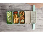 Japanese Style Bento Lunch Box 3 Layer 900ml kids food storage box ~ Green