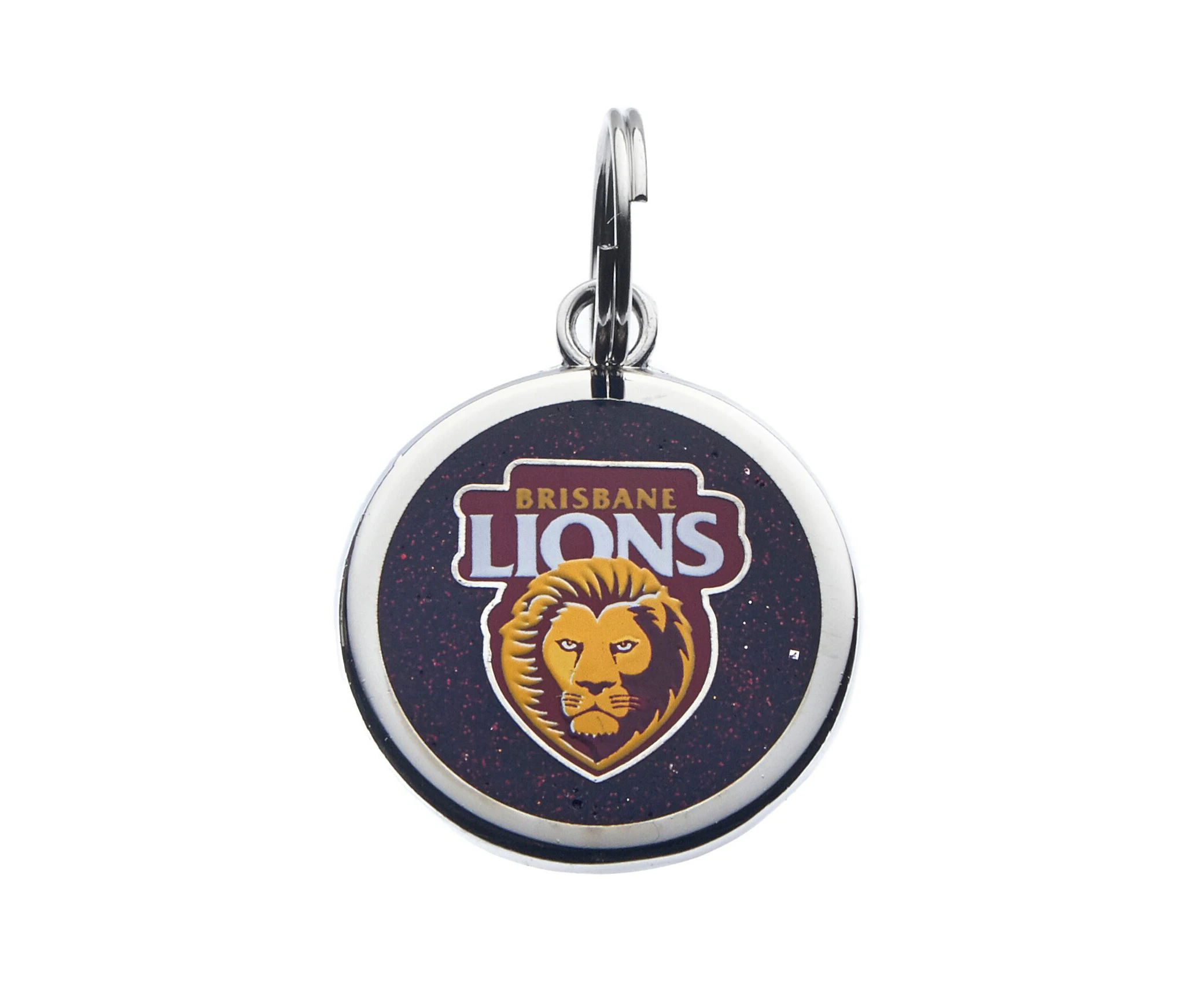 AFL Pet ID Tag - Brisbane Lions - Engravable - 25mm diameter