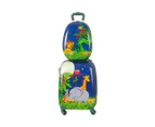 Bopeep 16''13'' 2PCS Kids Luggage Set Travel Suitcase Child Bag Backpack Jungle