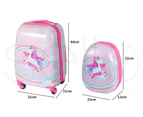 Bopeep 16''13'' 2PCS Kids Luggage Set Travel Suitcase Child Bag Backpack Unicorn