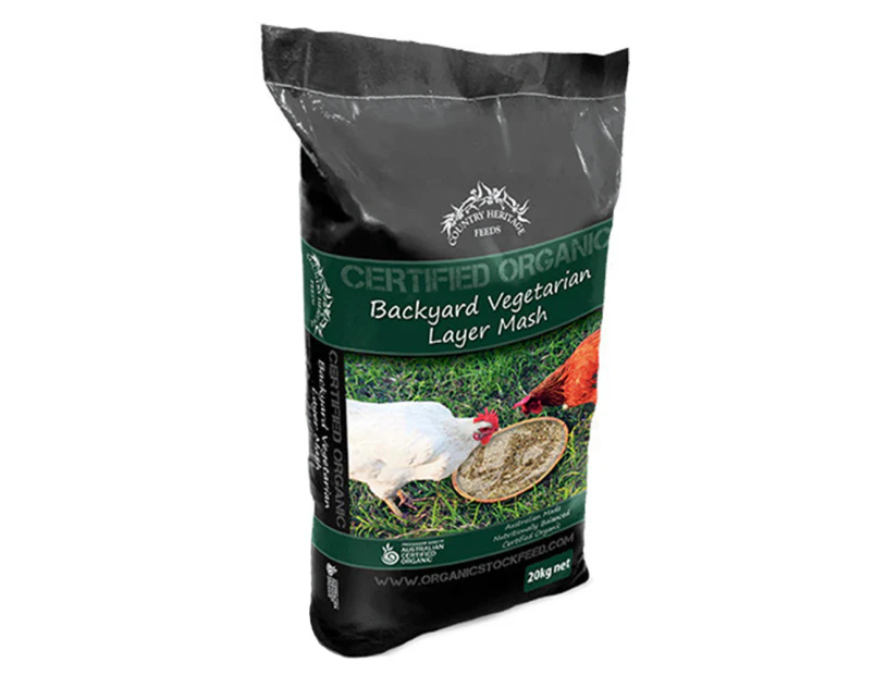 Country Heritage Organic Coarse Layer Hen Chicken Vegetarian Feed 20kg