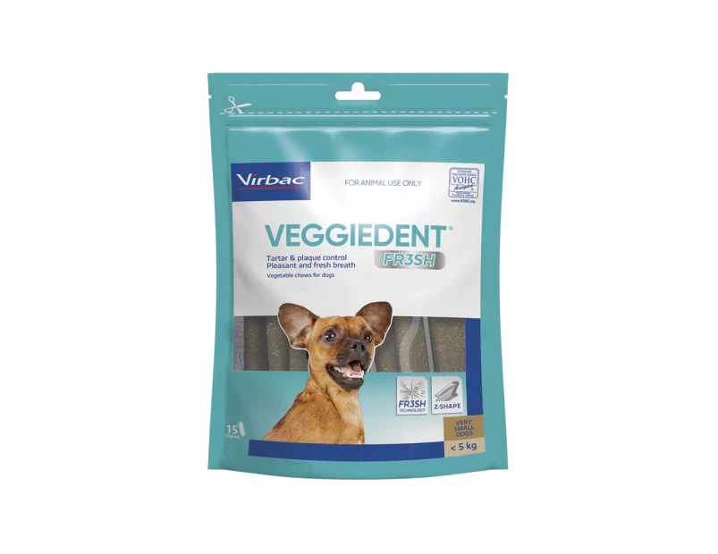 Virbac Veggiedent Fresh Dental Chews for XS Dogs