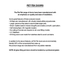 Pet-Tek Glass Fitting Dog Door Slimline Clear 41.5 x 43cm - Clear