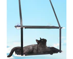 20kg Two Layers Pet Cats Basking Window Mounted Suction Cup Hanging Hammock Bed Grey
