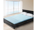 Double Size Cool Gel Memory Foam Mattress Topper Bamboo Cover 5CM 7-Zone