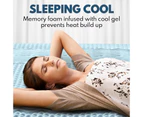 Double Size Cool Gel Memory Foam Mattress Topper Bamboo Cover 5CM 7-Zone