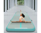 Gymnastic Tumbling Inflatable Air Track Mat Green Home Exercise Fitness 5 X 1M - Multi