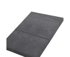 Double Size Folding Foam Mattress Portable Bed Mat Medium Firm Velvet Dark Grey - Grey