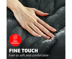 Faux Mink Quilt Plush Throw Blanket Comforter Duvet 500GSM Bedding Charcoal - Charcoal