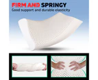 Set of 2 100% Natural Latex Neck Support Pillow Soft Cover Bedding