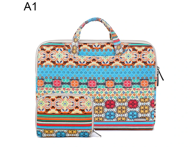 13.3/15.6 inch Floral Print Ethnic Style Laptop Carry Bag Sleeve for Macbook - A1