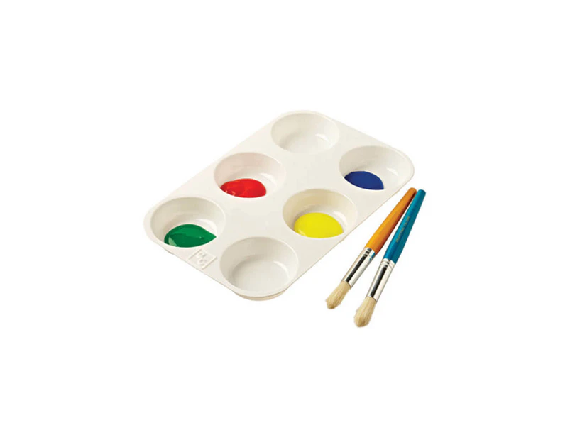EC Muffin Style Paint Palette with 6 Empty Wells (275x180mm)