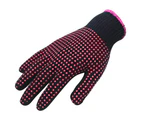 1Pc Dual Use Hair Straightener Curler Hairdressing Heat Resistant Finger Glove White