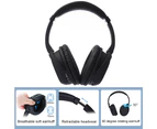 Active Noise Cancelling Headphones, Over-Ear Bluetooth Headphones with Hi-Fi Sound Deep Bass Stable Connection, Wireless Headphones for Travel, Work