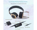 Active Noise Cancelling Headphones with Mic and Aircraft Adapter, Foldable and Lightweight Travel Headphones