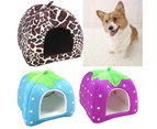 Strawberry Pet Dog Cat Puppy Warm Bed Mat Soft House Cushion Pad Kennel Basket
