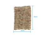 Pet Mat Wear-resistant Multipurpose Straw Summer Cooling Pet Nest Pet Supplies Wood Color 1