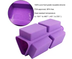 Rose red six-connected oval soap mold + purple six-connected rectangular soap mold|Cake mould