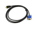 6Ft 1.8M VGA HDMI compatible Gold Male To VGA HD 15 Male Cable 1080P HDMI compatible VGA M/M Wire