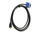6Ft 1.8M VGA HDMI compatible Gold Male To VGA HD 15 Male Cable 1080P HDMI compatible VGA M/M Wire