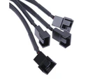 4 Pin IDE to 4 Port 3 Pin Computer Cooler Cooling Fan Splitter Power Cable Wire
