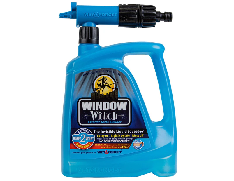 Wet & Forget 2L Window Witch Exterior Glass & Window Cleaner - Clear