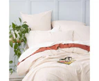 Renee Taylor Renee Taylor Portifino Yarn Dyed Vintage Washed Cotton Quilt Cover Set - Clay