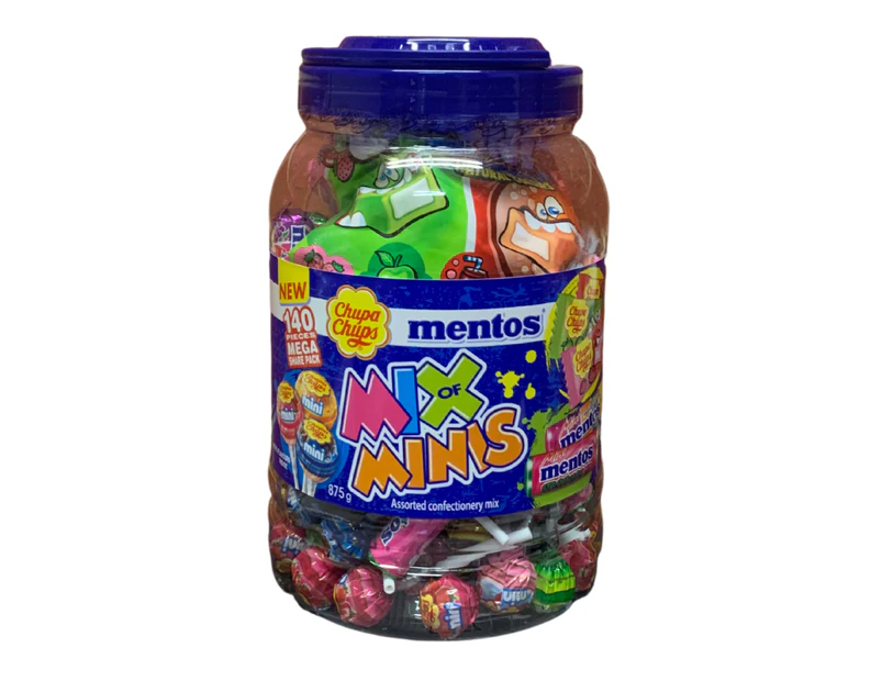 Chupa Chups Mentos Mix of Minis Assorted Confectionery Mix 140 Pieces 875g