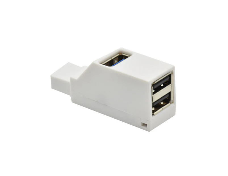 Mini 3 Ports USB 3.0 Data Cable Hub Splitter for Laptop/Computer - White