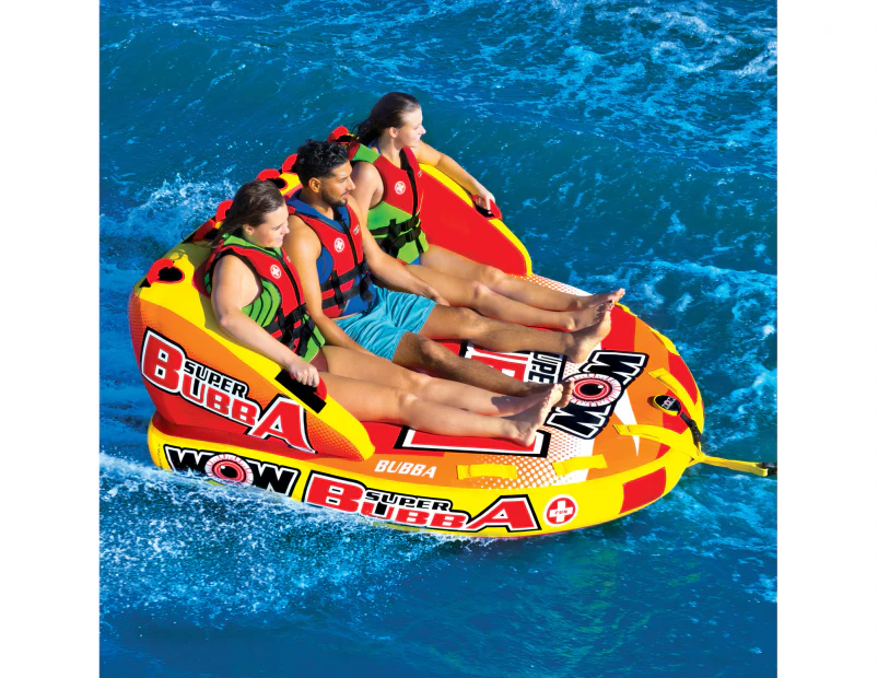 Wow Watersports Super Bubba 3 Person Inflatable Water Ski Tube 13-1092