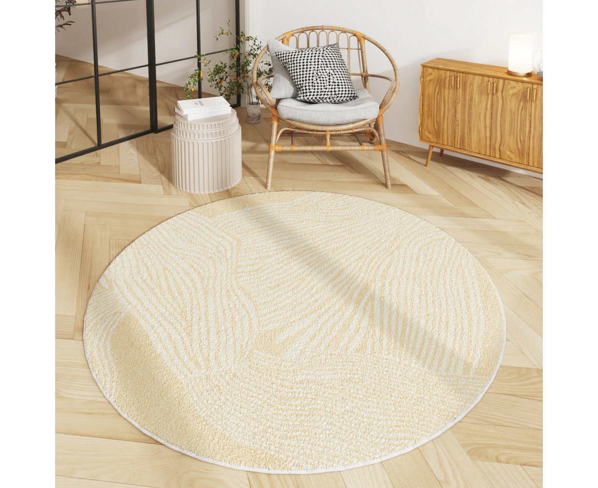 Round Rug Carpets, Modern Circle Rug for Bedroom Cute Nursery Rug Small Circular Carpet for Boys Girls Room Home Decor Area Rug,100 x 100cm ,IU-419