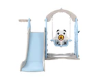 Keezi Kids Slide Swing Set Basketball Hoop Rings Outdoor Playground 170cm Blue