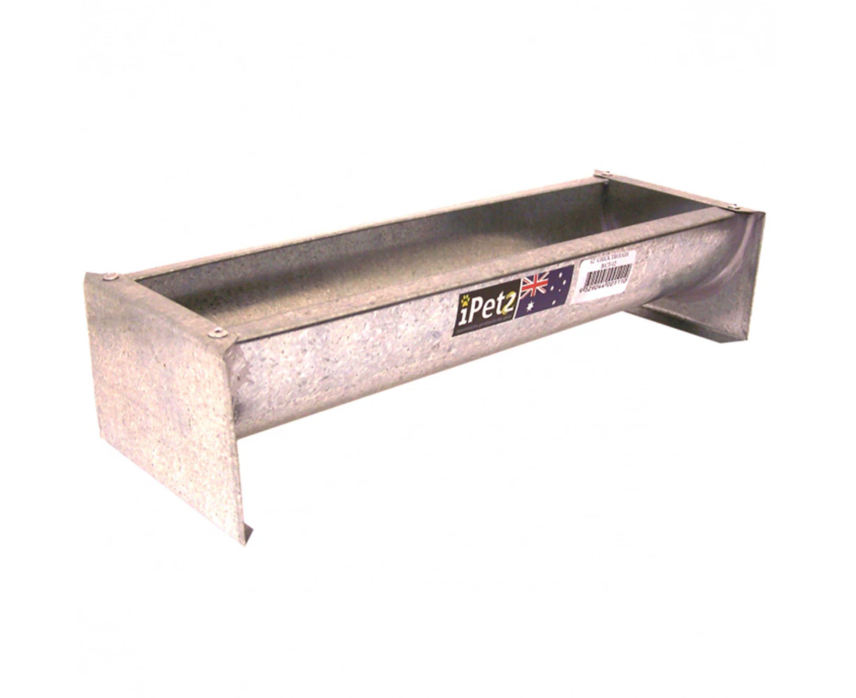 Ipetz Galvanised Chicken Trough 12" (30cm)