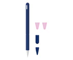 Anti slip Anti falling Silicone Stylus Pen Protective Case for Apple Pencil 1/2 - Midnight Blue