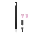 Anti slip Anti falling Silicone Stylus Pen Protective Case for Apple Pencil 1/2 - Black