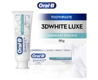 2 x Oral-B 3D White Luxe Diamond Strong Toothpaste Cool Vivid 95g