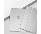 3-Fold Stand Leather Case,Case Compatible With Ipad Mini 3/2/5 -Silver