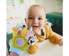 Baby Plüsch Baby Stoffhandschuhe Kinder Tier Handpuppen Set Spielzeug Finger Set Eltern-Kind Früherziehung Grün/Rosa Rot