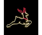 Jumping Reindeer Warm White Rope Light Motif 120cm - Warm White