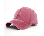 Retro Cotton Washable Adjustable Baseball Cap $ Low-key Solid Color Classic Retro Hat $ Street Fashion All-match Retro Baseball Cap