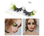 1 Pair False Eyelashes 3D Effect Extending Hairs Thick Professional Makeup Individual Cluster Eyelashes for Female 7
