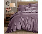 1000TC Pure Cotton Sateen Quilt Cover Grape Set Double size